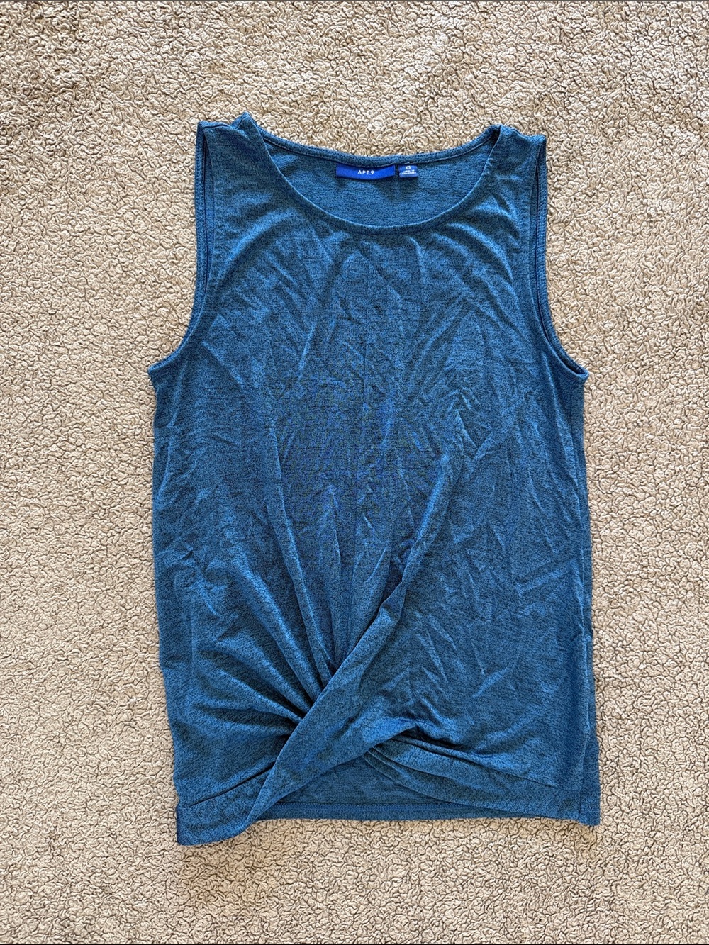 Apt. 9 Teal Twist-Front Tank Top